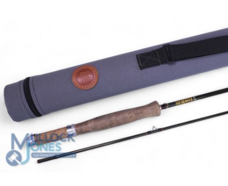 Scarce Hardy Graphite 7’6”, 2 piece trout fly rod, line rate #4/5, guides whipped black, tipped red, spigot ferrule, cork han
