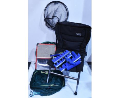 Fishing Tackle Accessories, to include a good Greys folding/extendable landing net, a Keenets bag and landing net head, a Cre