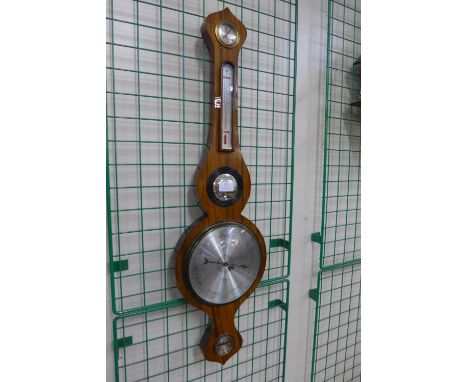 A Comitti, Holborn mahogany aneroid banjo barometer 