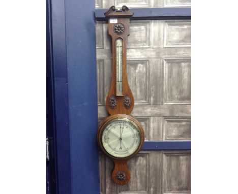 EARLY 20TH CENTURY OAK BANJO BAROMETER