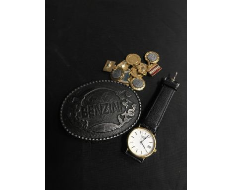 SILVER RING along with other silver jewellery, a Victorian bookmark, replica Soviet badges, and other collectables