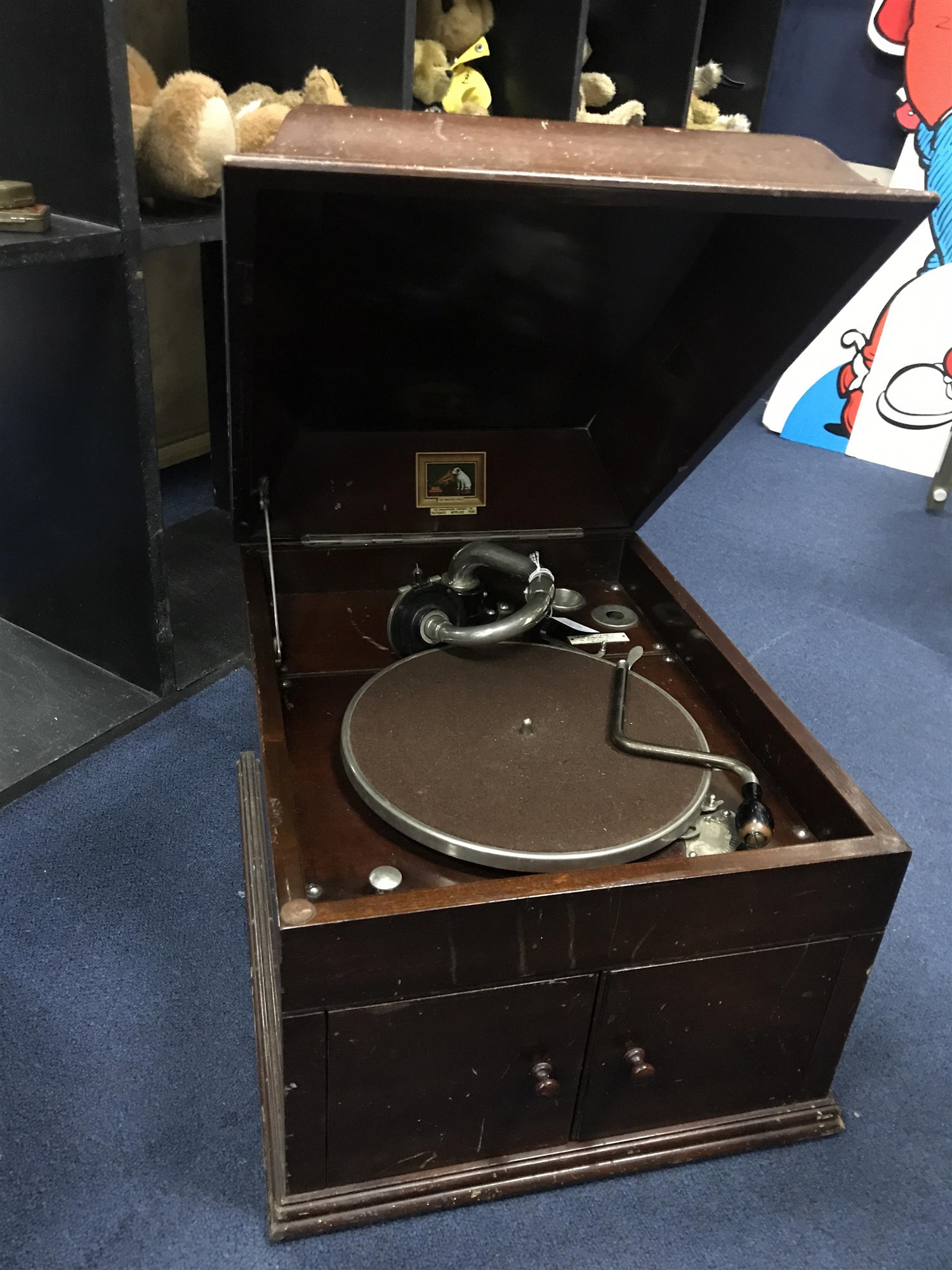 HIS MASTERS VOICE RECORD PLAYER NO 4 retailed by J.B Galbraith & Sons