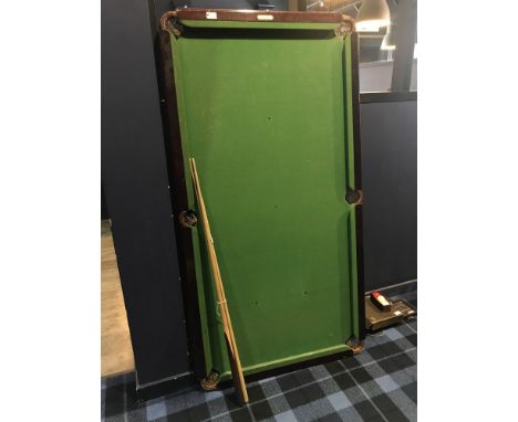 ORME & SONS SLATE SNOOKER TABLE with balls, scoreboard, cues, triangle, and instuction manual