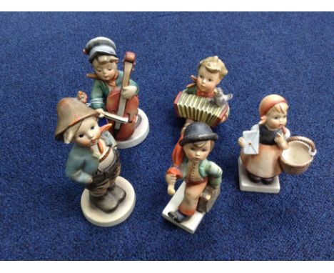 SEVEN HUMMEL FIGURES comprising Brother, Meditation, Mothers Darling, Sweet Music, Wayside Harmony, Lets Sing Merry Wanderer 