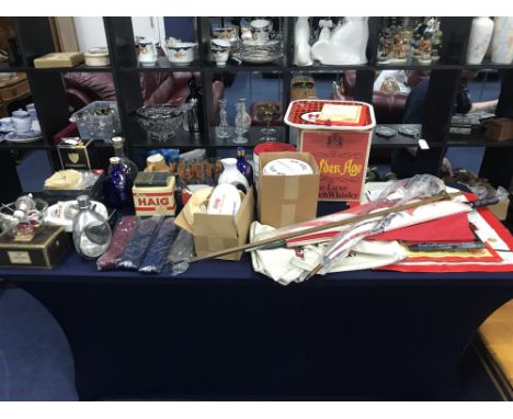 PRESIDENT DE LUXE SCOTCH WHISKY one bottle; along with numerous items of memorabilia relating to Haig, including Dimple decan