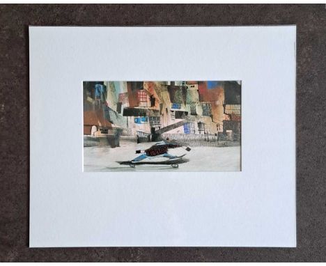 SUE HOWELLS - CALENDAR PRINT - SKATEBOARD. 330 x 400 mm.