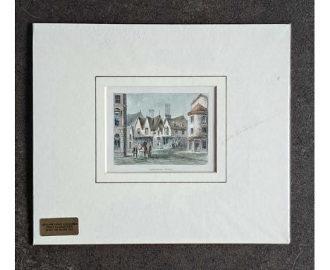 AYLESBURY, HAND COLOURED PRINT. 230 x 270 mm.