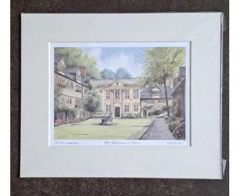 DAVID R MEEKS - ST EDMUNDS HALL LIMITED EDITION, 260 x 315 mm.