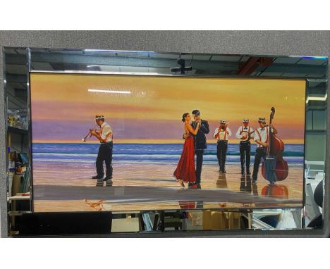 MUSICIANS, MIRROR FRAMED PRINT. 655 x 1160 mm