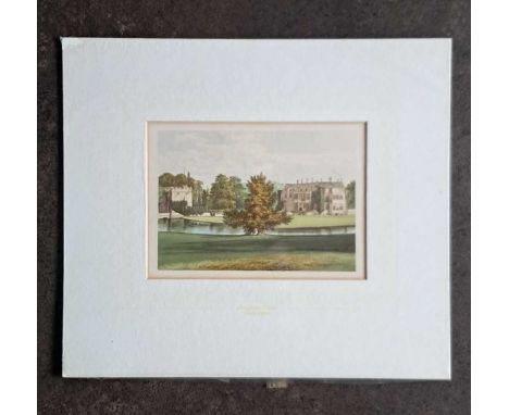 BROUGHTON CASTLE, OXFORDSHIRE ANTIQUE PRINT 310 x 360 mm