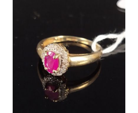 A 9ct gold and diamond set ring, size K 1/2, weight approx 2g