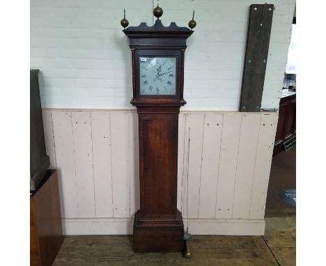 A 19th Century oak cased cottage long case clock