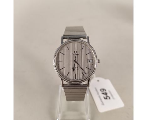 A gent's Omega Deville Quartz CAL-1332, boxed with manual and later added bracelet