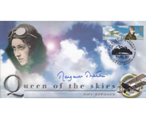 Prime Minister Margaret Thatcher signed autograph FDC, An 11cm x 21cm Scott 'Queen of the Skies' First Day Cover, clearly sig
