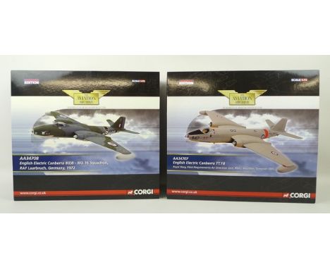 A Corgi, The Aviation Archive, limited edition die cast model of an English Electric Canberra TT.18, Royal Navy, AA34707, and