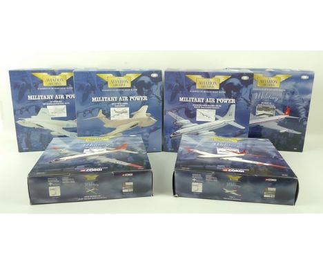 A group of Corgi Military and Military Air Power, limited edition, die cast model aeroplanes, comprising; Bristol Britannia 2