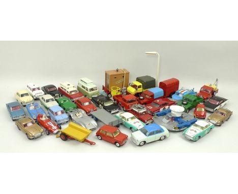 A quantity of 1950's and later Corgi toys including a James Bond Aston Martin DB5 in gold livery with working ejector seat, a