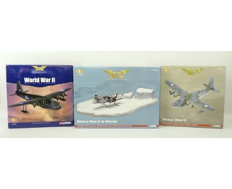 A Corgi, The Aviation Archive, limited edition die cast model, World War II in Winter of a J-8A Gladiator with ski's and Dior