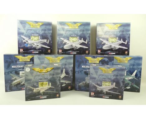 A group of Corgi, Military, Military Air Power and Berlin Airlift, 1st issue die cast model aeroplanes, comprising; Short S.2