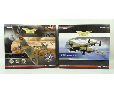 A Corgi, The Aviation Archive, limited edition die cast model of an HP Halifax B.Mk.II Series 1, No. 35 Sqn, AA37201, and a S