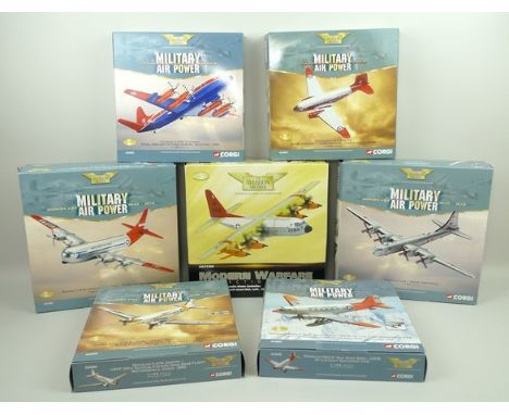 A group of Corgi, The Aviation Archive, Military Air Power die cast models of aeroplanes, comprising; Boeing C-97G Stratofrei