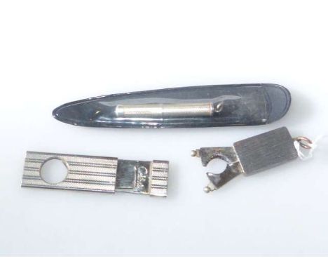 Silver cigar piercer, Calibri cigar cutter and another cutter (3)