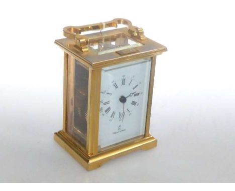 Mappin & Webb brass-cased carriage clock