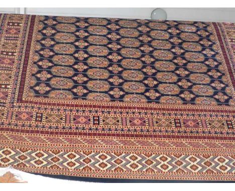 Blue ground Bokhara carpet 2.30 x 1.60