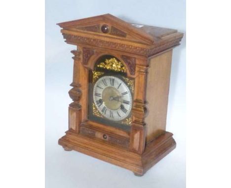 Late 19th Century German walnut mantel clock
