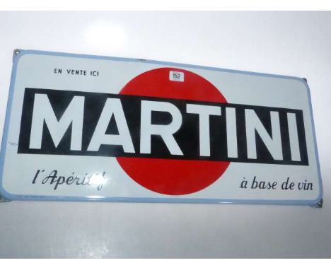 Enamel 'Martini' sign