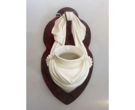 Royal Worcester 'Water Jar' wall pocket with bracket