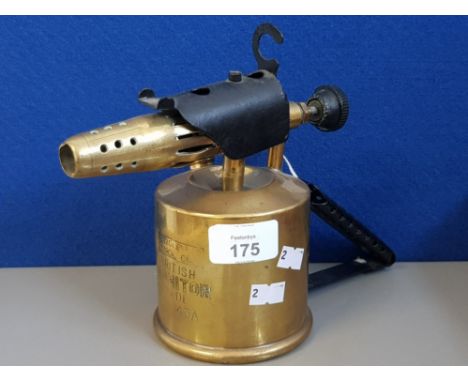 A VINTAGE BRITISH MONITOR MADE BRASS BLOW TORCH