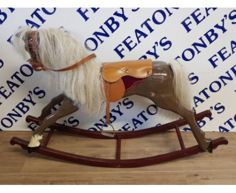 VINTAGE HAND PAINTED CHILDS ROCKING HORSE