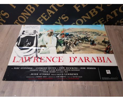 LAWRENCE OF ARABIA 1962 FILM POSTER R-63 STARRING PETER O'TOOLE AND ALEC GUINNESS