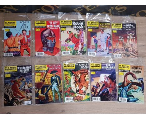 TEN VINTAGE CLASSIC ILLUSTRATED COMICS, ISSUES 1 TO 10 INCLUDES FAMOUS TITLES SUCH AS WAR OF THE WORLDS , JUNGLE BOOK AND ROM