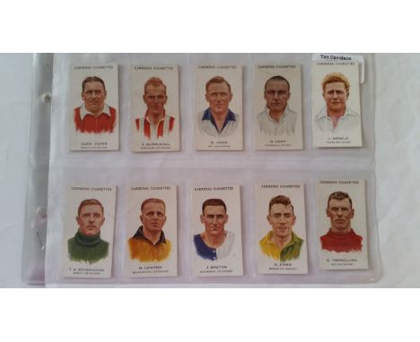 CARRERAS, Footballers 1934 (large titles), complete, inc. Stanley Matthews, Dixie Dean etc., pen annotation to reverse (1), l