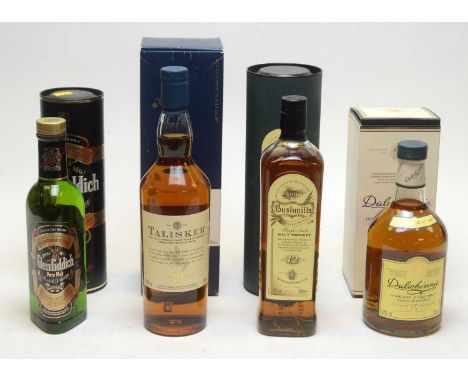 Dalwhinnie 15 Years Old ‘The Gentle Spirit’ 1 bottle (70cl), Talisker Aged 10 Years 1 bottle (70cl), Bushmills Aged 12 Years 