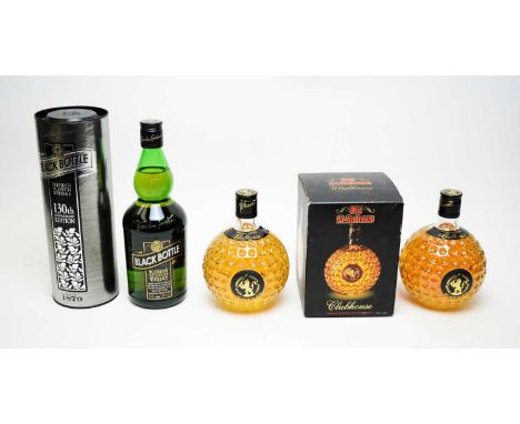 Old St. Andrew's Clubhouse premium blended scotch whisky, golf ball and shaped bottles, two bottles (one with carton); and Go