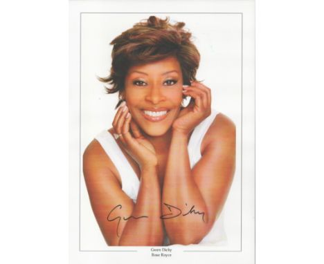 Singer, Gwen Dickey signed 12x8 inch colour promo photograph. Dickey (born December 1, 1953) is an American born British sing
