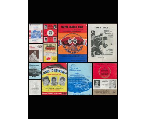 Boxing Collection of 11 Vintage Boxing Matchday Programmes. From 1958- 1973. Fantastic Programmes. Some Showing Signs of Age.