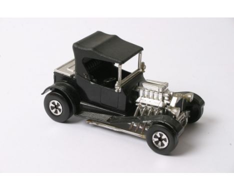 Matchbox Speed Kings Pre-Production Model Ford T Street Rod, body in black with silver exposed engine, grill and base. Five s