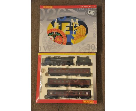 A boxed Hornby "00" Lanes Express Train Set issued to commemorate the Queen Mother's 100th Birthday with the "Queen Elizabeth
