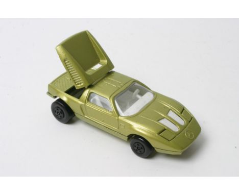 Matchbox Speed Kings K30 Mercedes C.III in light green metallic with clear windows, white interior, pop up headlights and gre