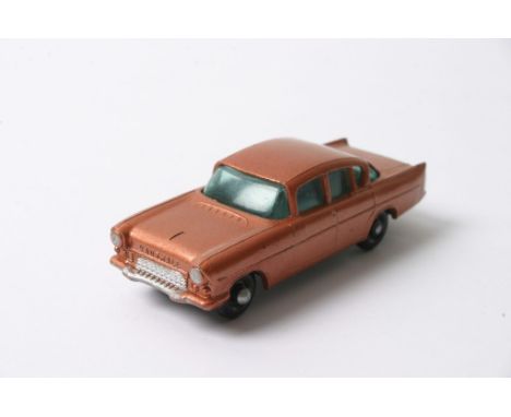 Matchbox Regular Wheels No 22 Vauxhall Cresta with windows in green, copper metallic body, black plastic wheels and black bas