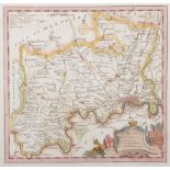 Thomas Kitchen (1718-1784) British. "Middlesex", Map, 7.25" x 7.5" and 20th Century English