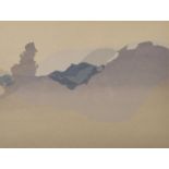 Alice Goldin (1922-2016) South African. "Evening Light", Silkscreen in Colours, Signed, Inscribed,