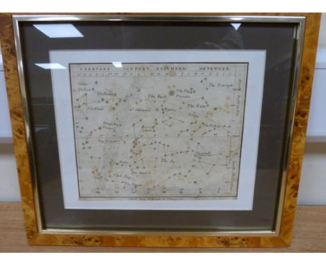 Astronomy. &nbsp;Pen &amp; ink manuscript map of The Galaxies by Arthur Lang, Planetreeyetts, 21st February 1851. 7½" x 9". F