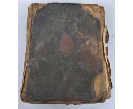 KORAN, Manuscript. &nbsp;Quarto. Ink manuscript throughout within red &amp; black ruled borders. Generally loose or tending l