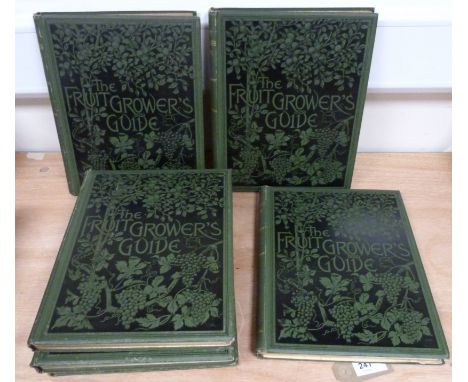 WRIGHT JOHN. &nbsp;The Fruit Grower's Guide. 6 vols. Fine chromolitho titles &amp; plates. Quarto. Orig. pict. dark green clo