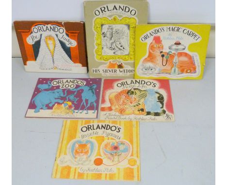 HALE KATHLEEN. &nbsp;Orlando's Magic Carpet. Illus. Oblong. Orig. pict. brds. in chipped d.w's. First Edition, 1958; also 5 o